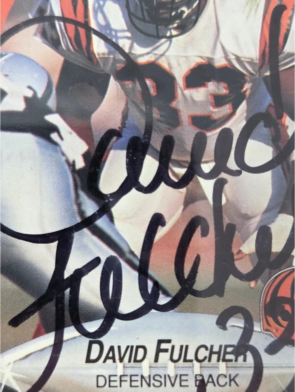 1990 Fleer David Fulcher Bengals Signed Football Card Defensive Back NFL